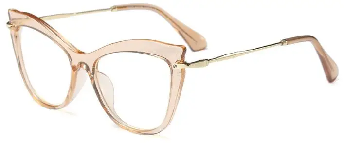 C5 tea clear Роскошный бренд, Deisgner очки для чтения «кошачий глаз», Женские винтажные оправы для очков, транспатент, компьютерные очки, прозрачные линзы - Цвет оправы: C5 tea clear