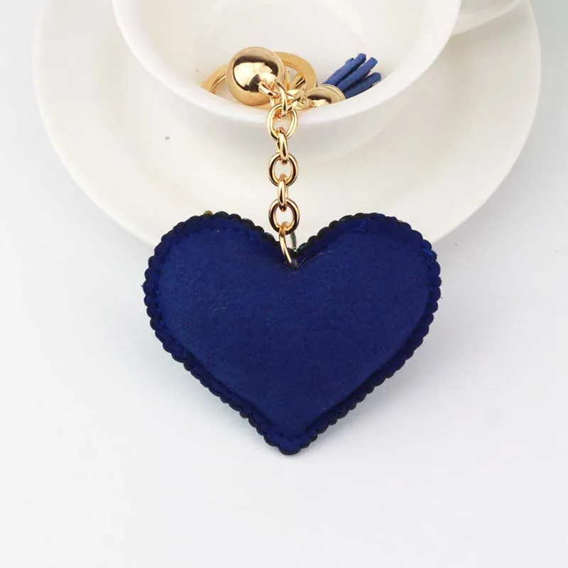 

Mix Colors New Car Keychain Heart Key Sweet Chain with Crystal Inlay Pearl Rhinestone Key Chain Cool Key Women Accessories Gifts