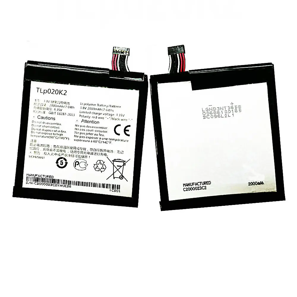 Высококачественный сменный аккумулятор 2000 мАч для Alcatel One Touch Idol 3 (4 7) 6039 6039H 6039Y 6039K