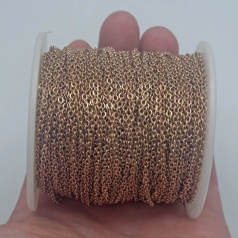 Цепочка для кабелей из нержавеющей стали 5 м/лот золотистая цепочка россыпью 1 мм 2