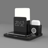3 in 1 clock night light qi wireless charger stand fast charging station for iphone 12 pro 11 13 max xs apple watch airpods pro