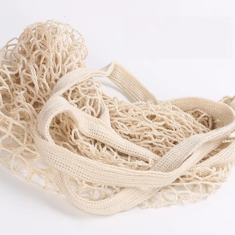 Новая хлопковая сумка сетчатая Сетчатая Сумка для покупок многоразовая складная