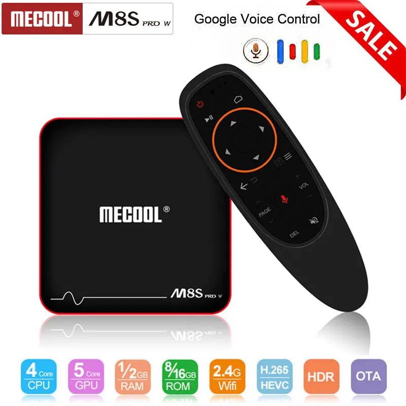 ТВ приставка MECOOL M8S PRO W Amlogic S905W с четырехъядерным процессором Android 7 1 2 ГБ DDR3 16 4G WiFi