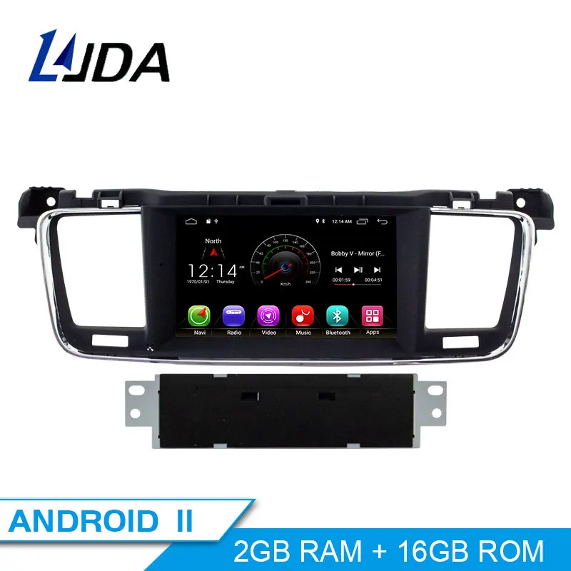 

Автомагнитола LJDA 1 Din, Android 11, автомобильный DVD-плеер для PEUGEOT 508 2011-2015, GPS-навигация, Aadio, Wi-Fi, мультимедийное рулевое колесо