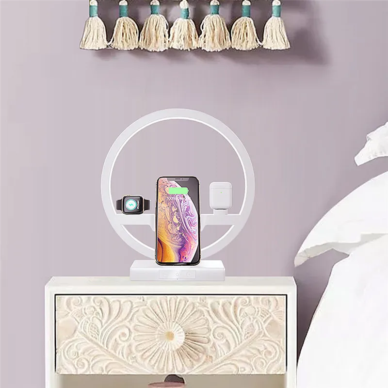 3 в 1 5W/7 5 Вт/10 Вт Беспроводное зарядное устройство для Iphone наручных часов Apple Watch
