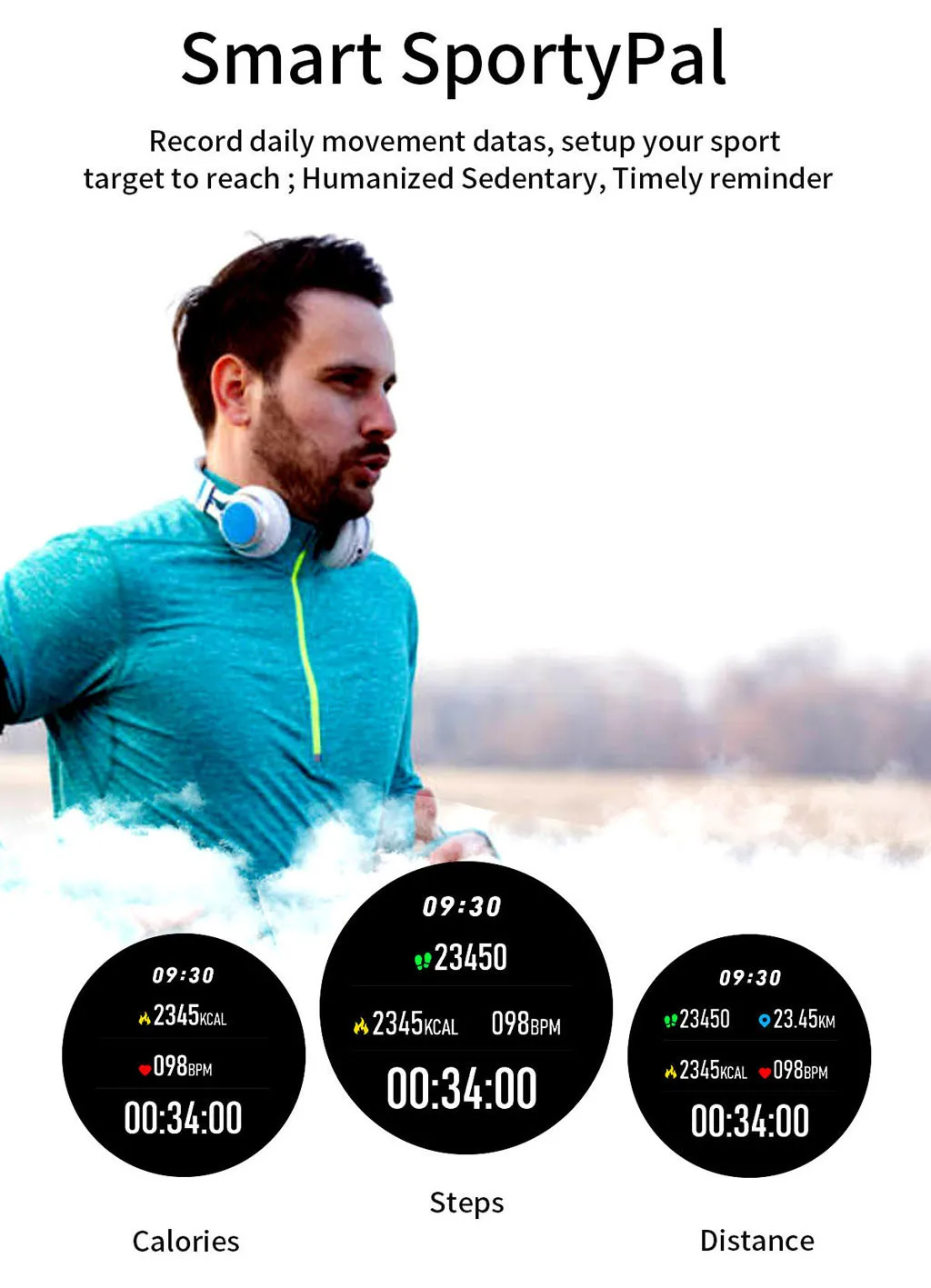 

Full Screen Touch Smart Watch for Android Phones and iOS Phones IP68 Waterproof Sports Heart Rate Monitor Smartwatch Adulut A30