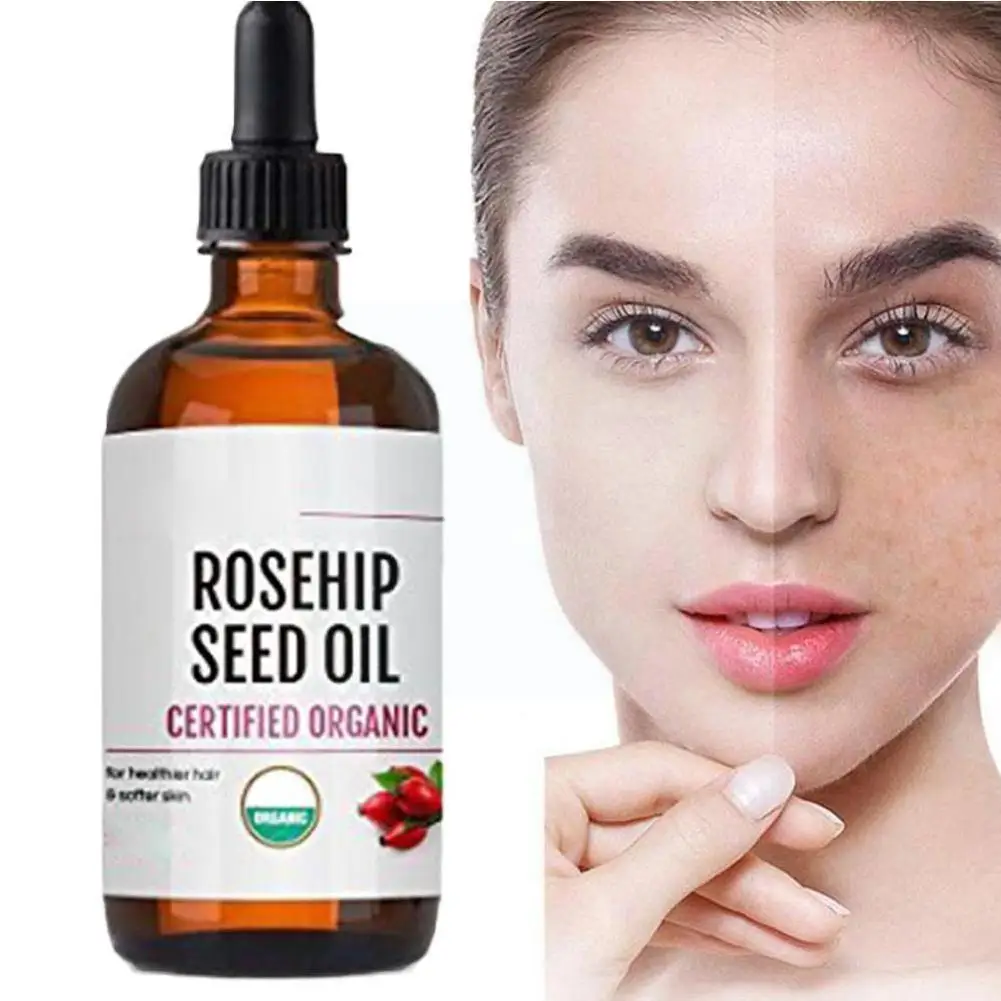 

100% Pure Organic Essential Facials Oils Rosehip Oil Skin Anti-Dry Color Brighten Serum Care Moisturizing Anti-Aging Face C8D5