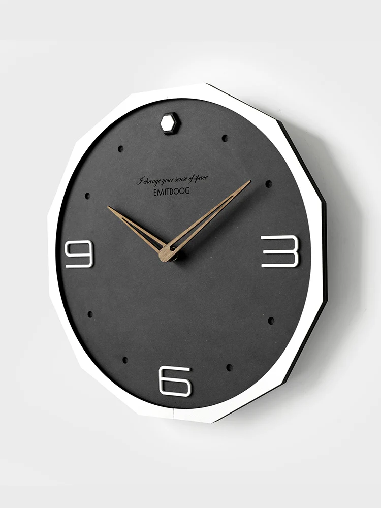 

Wooden Silent Wall Clock Fashion Nordic Minimalist Digital Wall Clock Modern Quartz Orologio Parete Decoracion Comedor ZB50WC