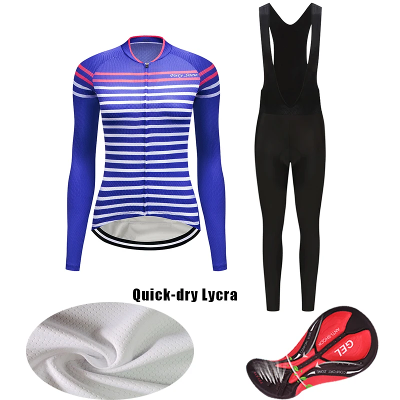 Sun-Proof Lycra Fashion Cycling Jersey Set Women 2022 Bicycle Clothing MTB Suit Female Skinsuit Road Bike Clothes Fall Dress Kit