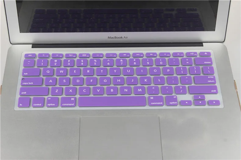 Purple Новая версия США градиентная цветная силиконовая крышка клавиатуры для MacBook Air 13 Pro 13 15 17 retina imac 21,5 2" Защита клавиатуры - Цвет: Purple