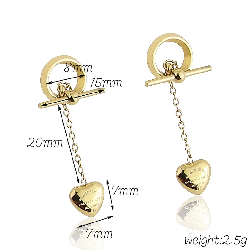 Новое круглое кольцо персикового цвета с кисточкой сердцем из титановой стали