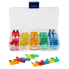 50 шт., набор предохранителей для автомобиля, 5 А, 10 А, 15 А, 20 А, 30 А