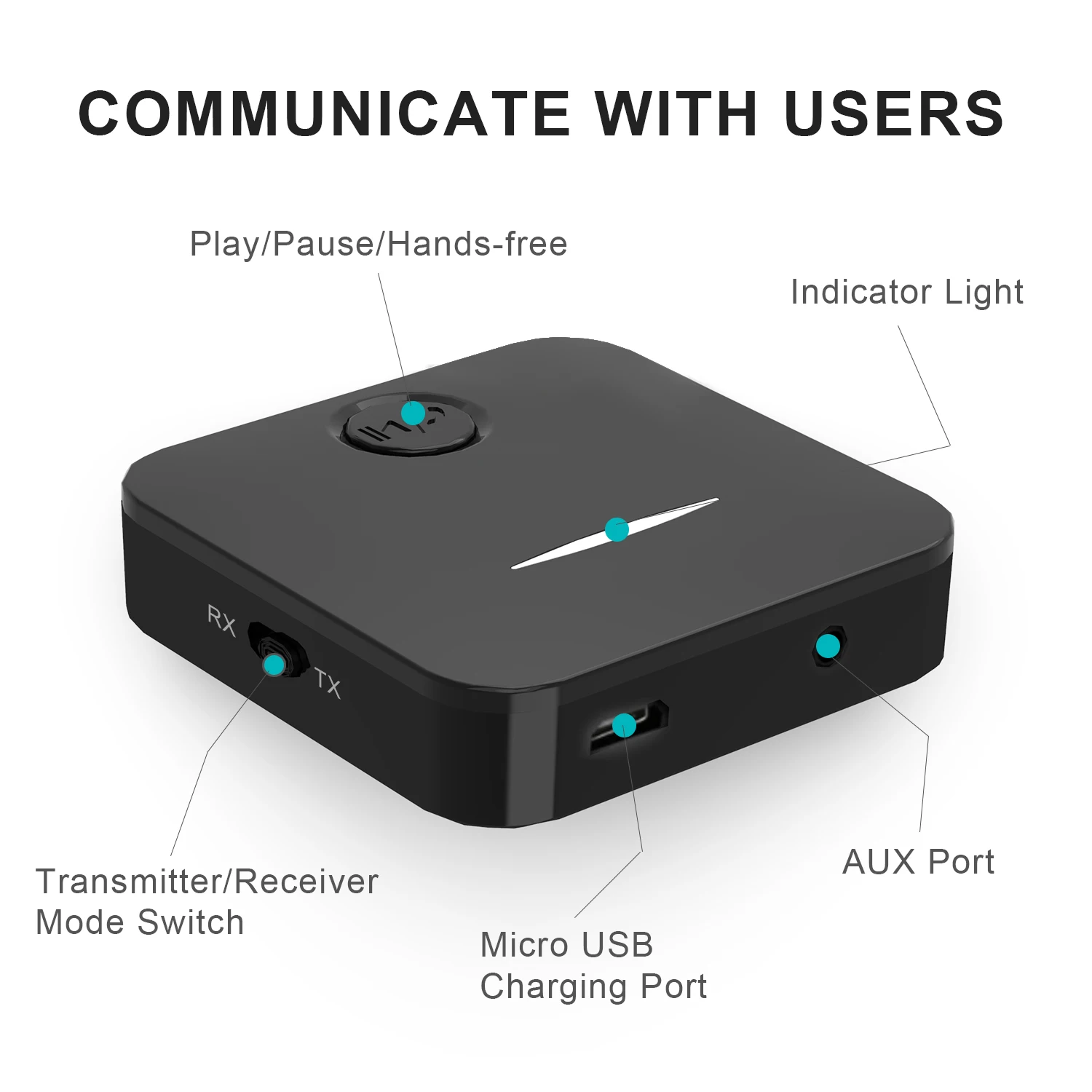 Bluetooth аудио приемник 3 5 мм AUX разъем RCA USB-ключ стерео беспроводной адаптер с
