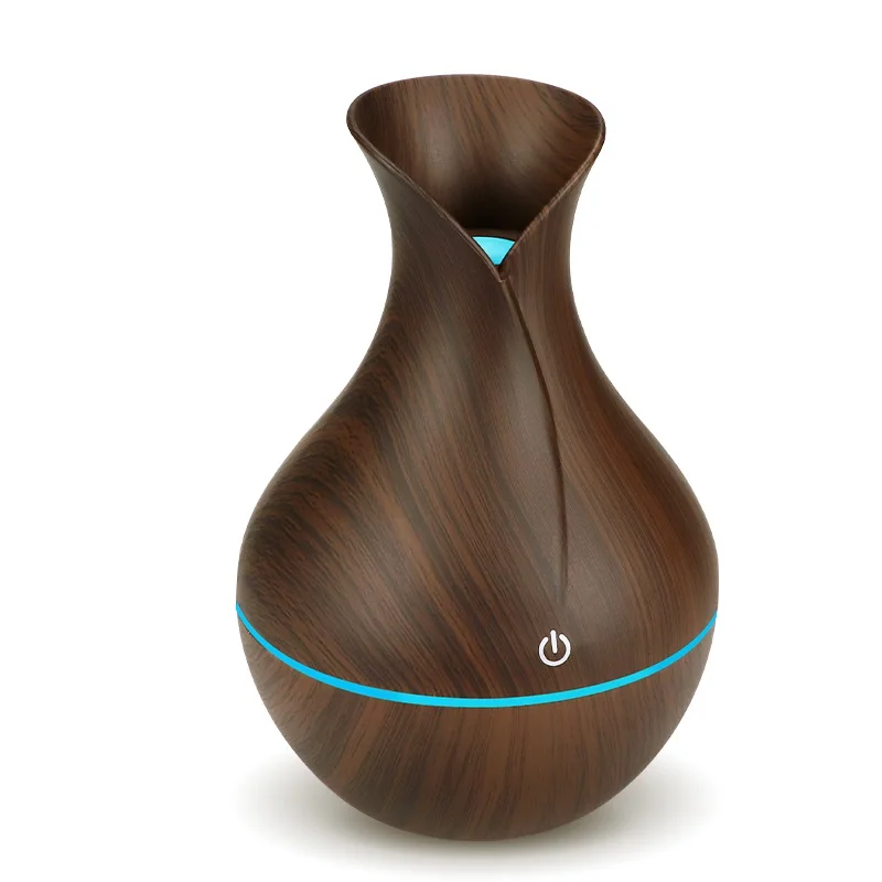 

KBAYBO 130ml USB aroma oil diffuser wood electric humidifier ultrasonic air humidifier aromatherapy LEDlight mist maker for home