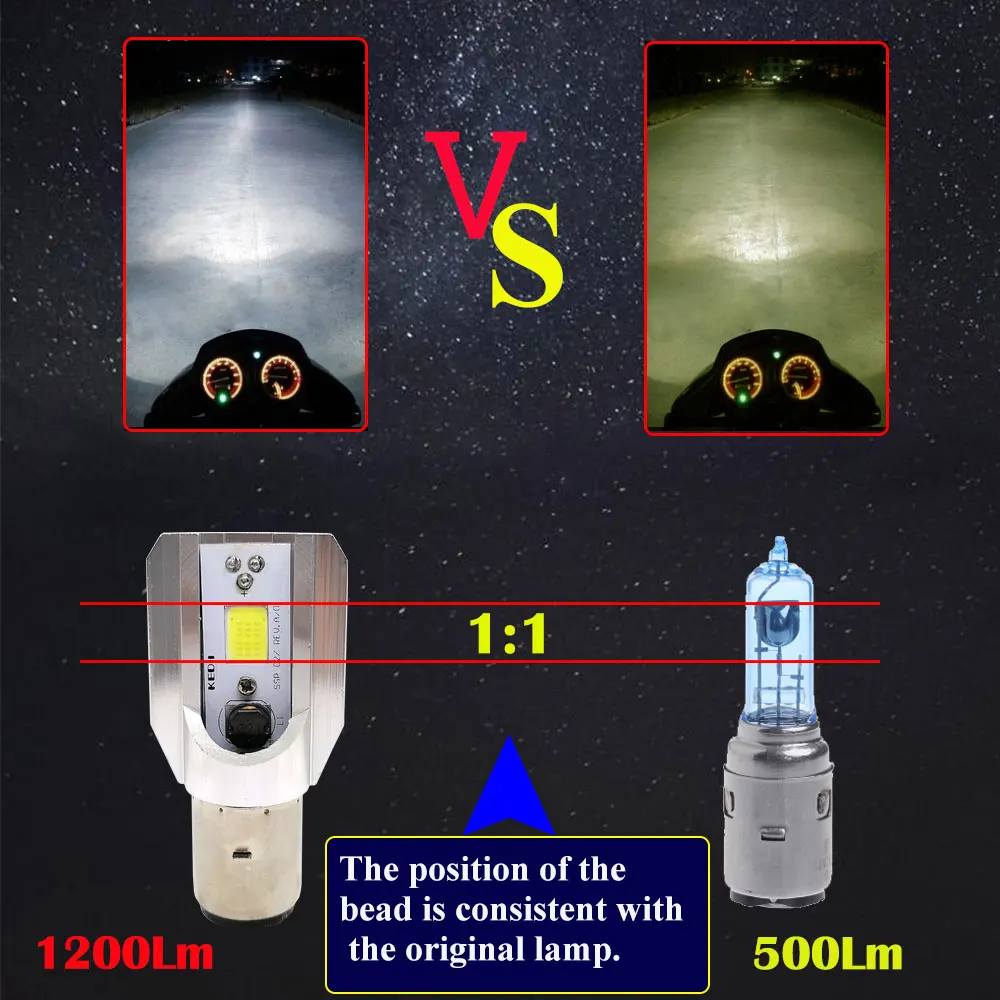 10 шт. H6 BA20D LED H4 мотоциклетные фары лампы COB лампа мото Противотуманные Мотоцикл