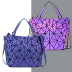 Светящаяся сумка Bao, геометрические сумки для женщин, складная сумка на плечо со стразами, сумки для женщин, светоотражающая сумка через плечо с голографическим рисунком