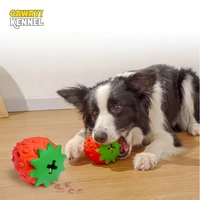 cawayi kennel dog toys for small large dogs chew toys pets toys strawberry teeth grinding interactive rubber dog accessories