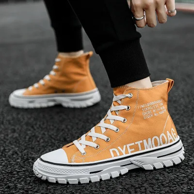 

Autumn New High-top Canvas Shoes Retro Board Shoes Personality Tide Shoes Men's Shoes Wild Student Shoes