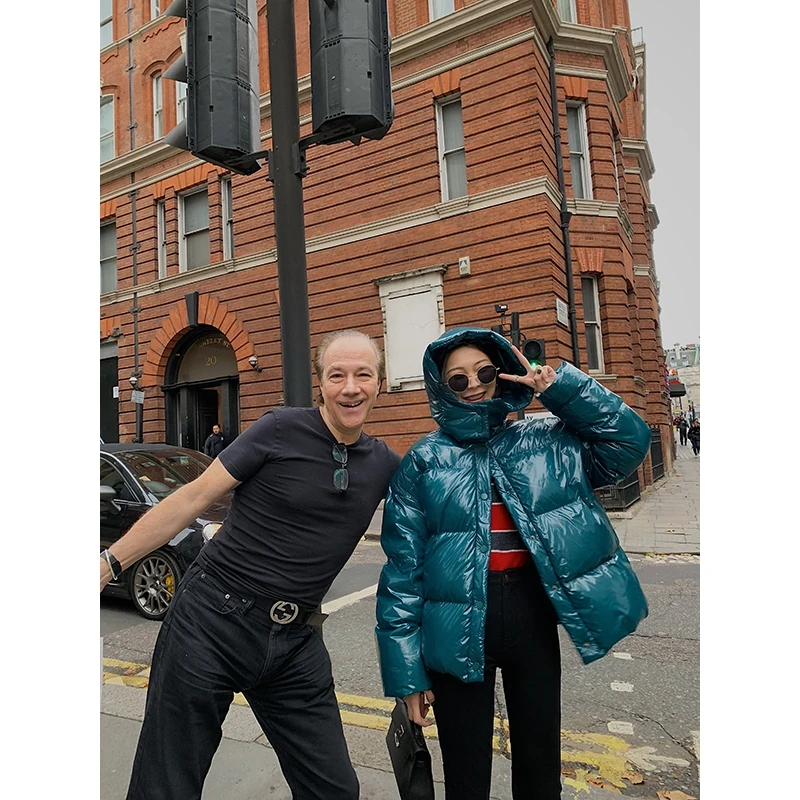 2019 зимняя женская куртка-пуховик свободный короткий пуховик белый 90% утиный пух