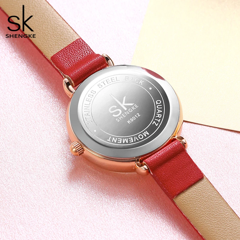 Shengke женские часы с сетчатым кожаным браслетом повседневные наручные Reloj Mujer Relogio