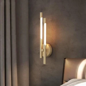 Modern LED Wall Lamp Stylish Simplicity Gold Brass For Living Room Bedroom Aisle Hallway Bedside Background Wall Sconce Light