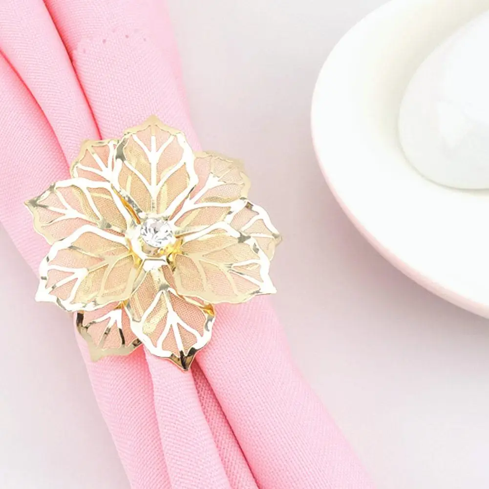 Кольца для салфеток с ажурным цветком ужинов дней рождения свадеб семейных