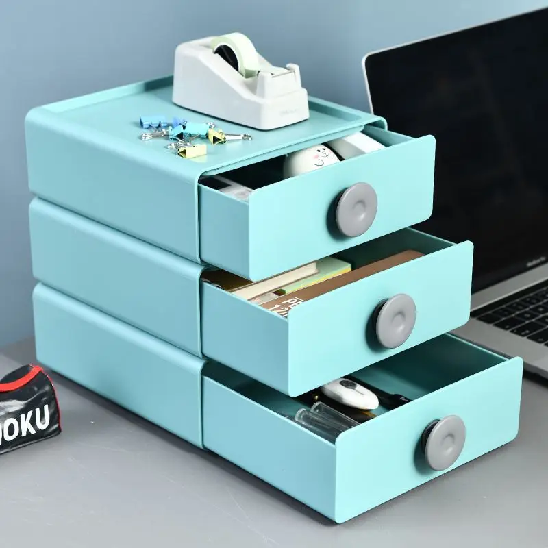 

2021 Home Official Nordic Stackable Drawers Desktop Storage Box Sundries Organizer Case Plastic Rack Cute Cosmetics Container