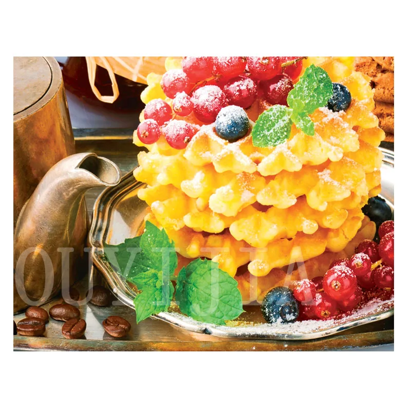 5D фруктовый сыр алмаз вышивка квадратными круглый полный Дисплей Алмазная