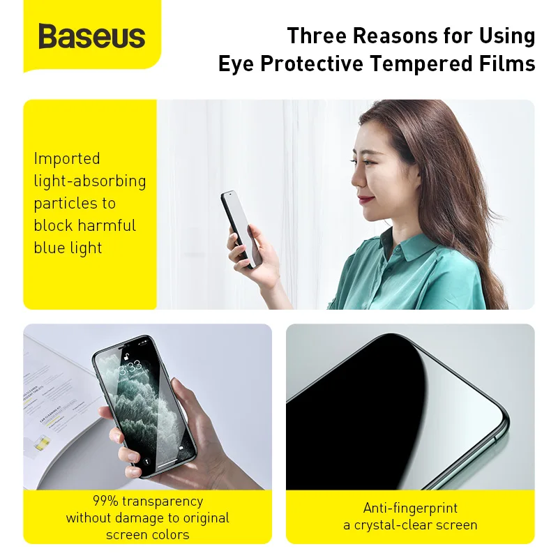 Baseus 0 3 мм 2 шт полноэкранная защитная пленка из закаленного стекла для iPX/XS/XR/11 Pro Max