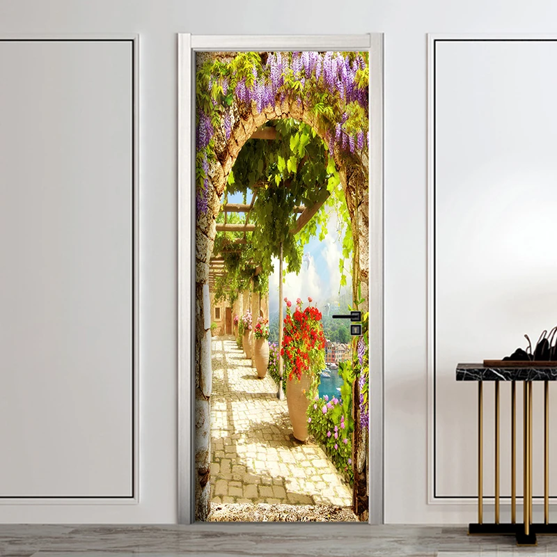 

Natural Scenery Classic Door Sticker Waterproof Poster Stickers Self-adhesive Home Decor Door Wallpaper Sticker High Quality