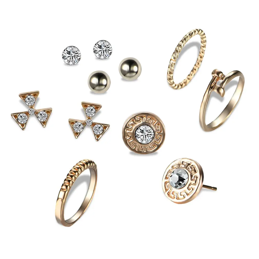 6 шт./компл. популярные серьги кольцо элегантные украшения жемчужные подарок для