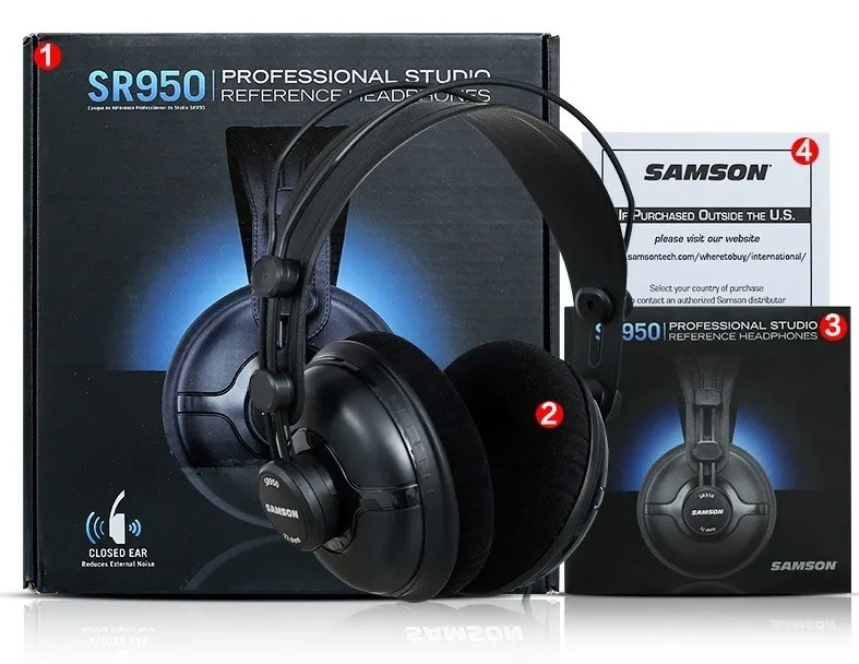 Samson C01u Pro конденсаторный микрофон для мониторинга в реальном времени с студийным монитором наушники Sr950 для вещания музыки записи
