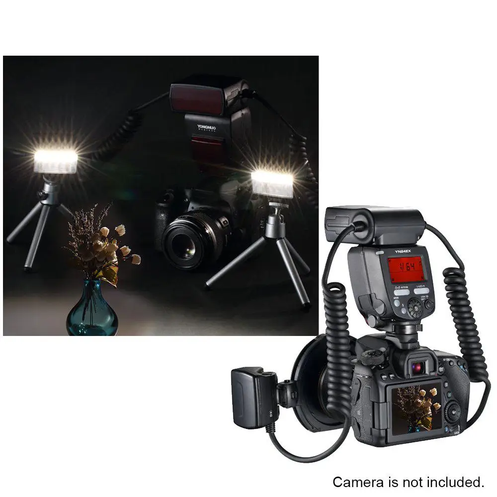 YongNuo YN24EX E-TTL Макросъемка Вспышка Speedlite 5600K головки адаптера кольца для камер Canon EOS
