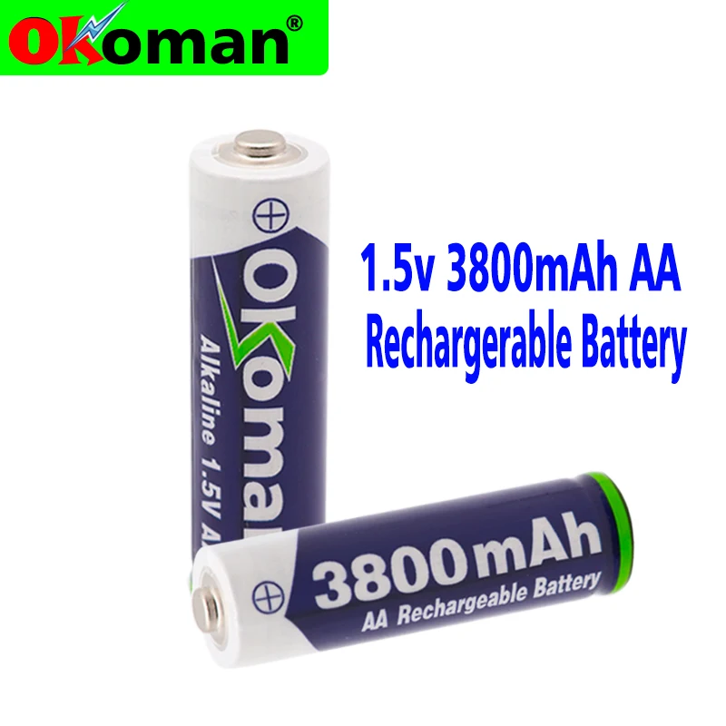 Новый бренд AA перезаряжаемая батарея 3800mah 1 5 V Новая Щелочная для led светильник