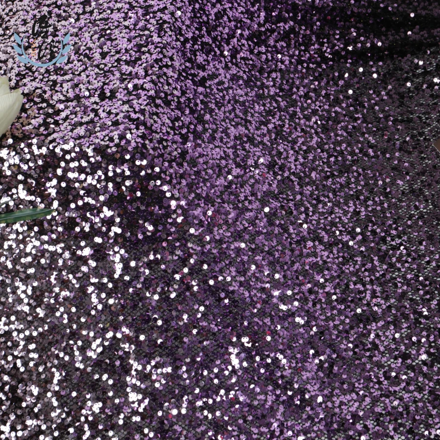 5 ярдов мм бусина Трехцветная градиентная украшенная вышивкой ткань сетка