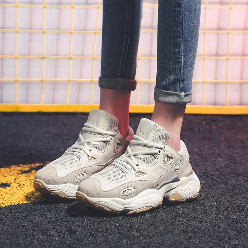 

2020 Women Shoes Running Shoes Fashion Solid Warm Casual Shoes Women's Lace Gym Weight Loss Special New Comfort W39-07