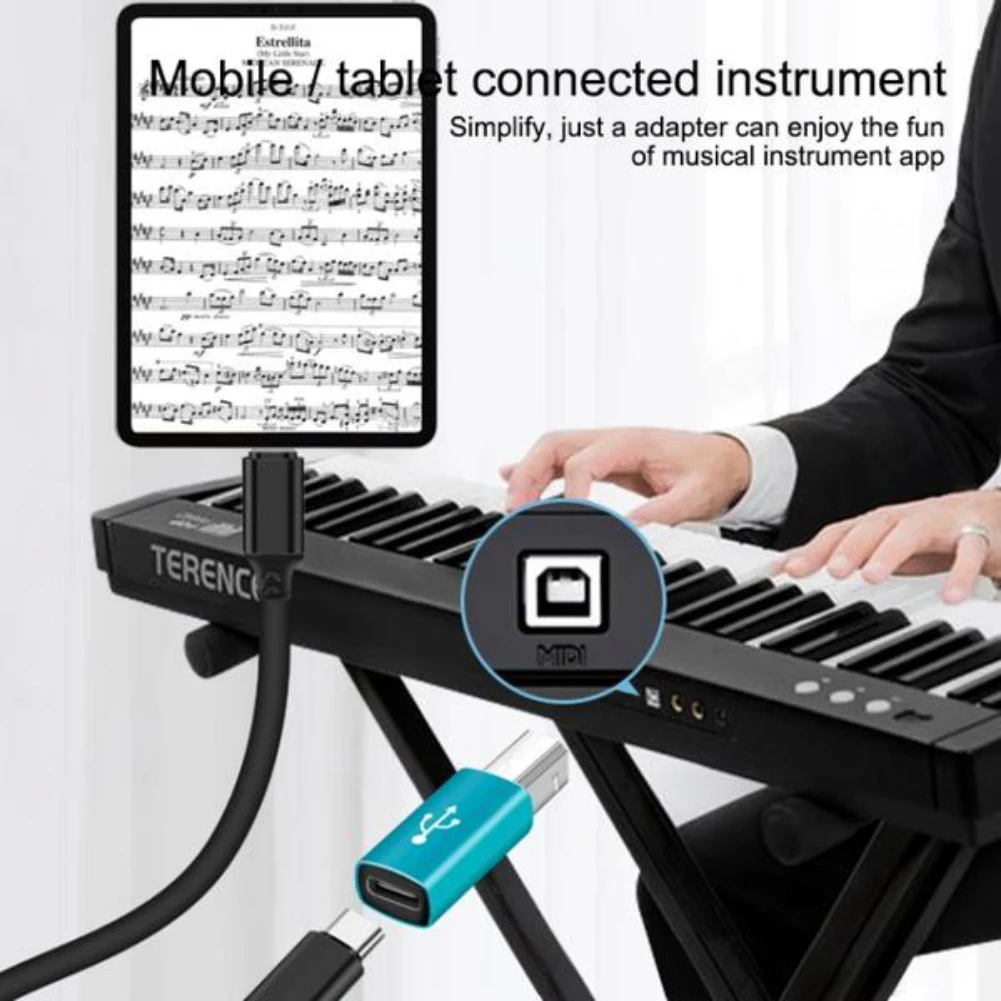 Новейший адаптер USB C мама-MIDI-адаптер C-USB B совместимый с принтерами MIDI