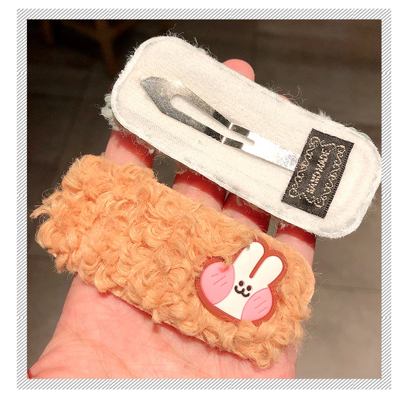 Модные милые заколки из овечьей шерсти с рисунком радуги и единорога для девочек