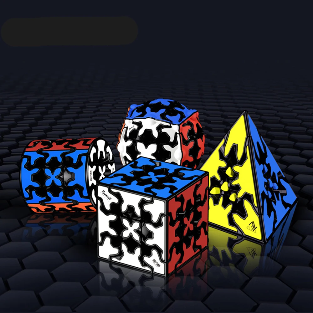 

Newest QiYi Gear 3x3x3 Magic Cube Speed Gear Pyramind Cylinder Ball Professional Cubo Magico Educational Puzzle Toys for Kids