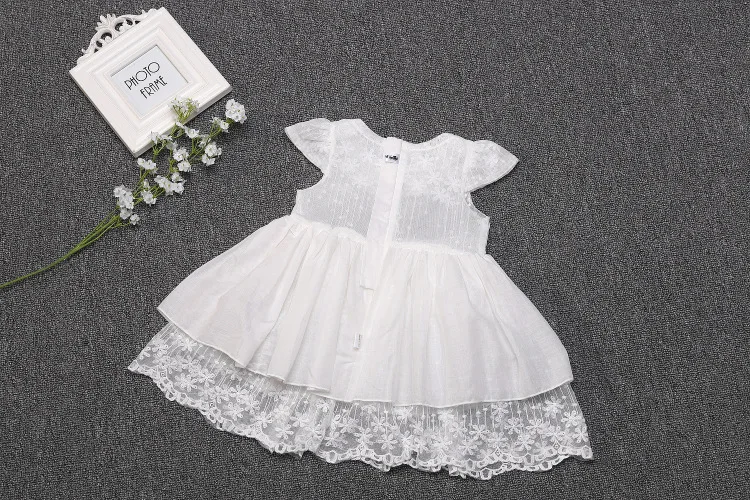 2 шт. детское кружевное платье на крестины и шапку|Платья| |