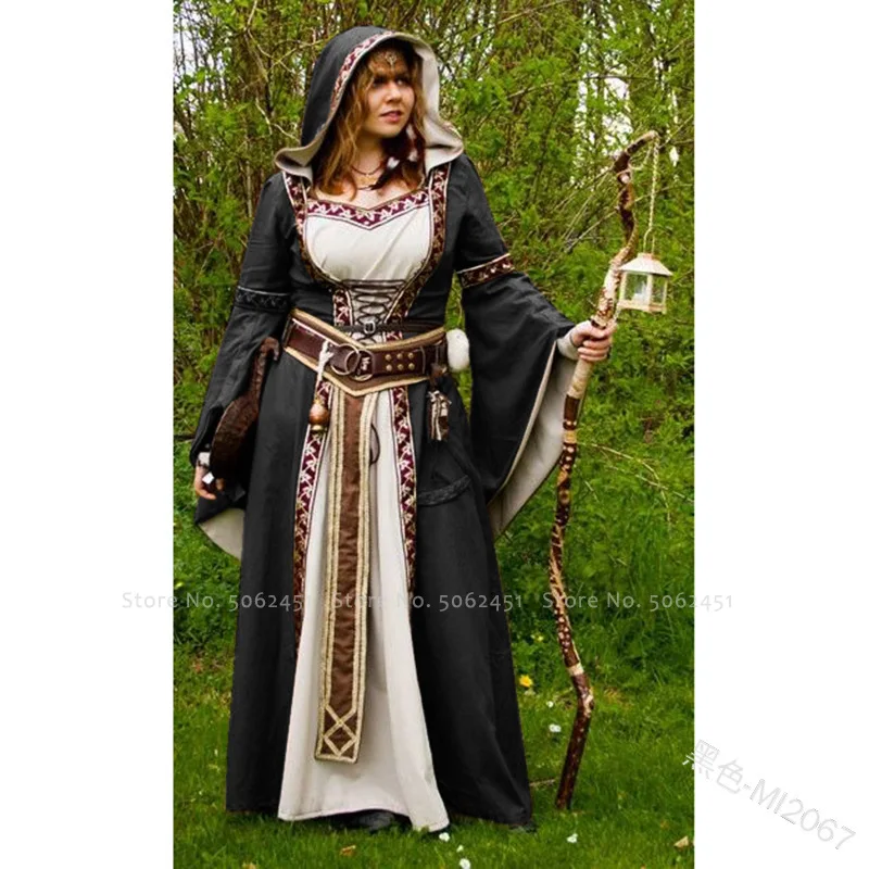 Средневековый Хэллоуин для женщин Королева вечерние платья эльф ретро с