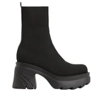 Женские ботинки на платформе, черные мотоциклетные ботинки с сетчатым верхом, увеличивающие рост, большие размеры до 43