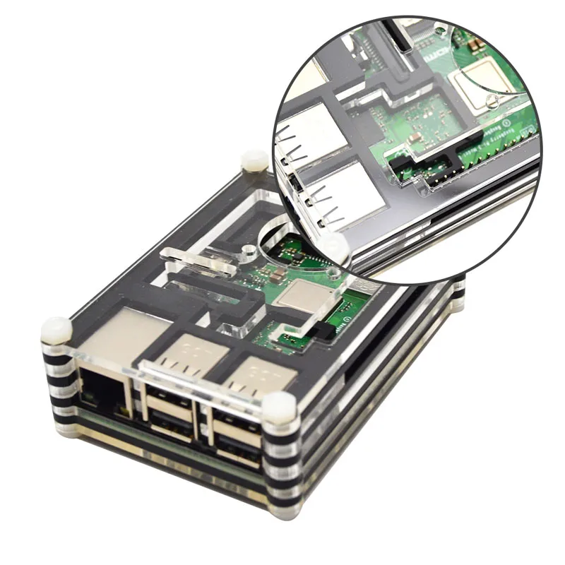 Чехол для телефона S ROBOT Raspberry Pi 4 с радиатором охлаждающим вентилятором usb кабелем