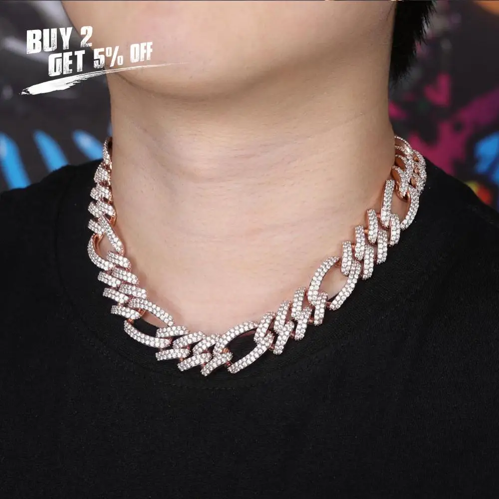 JINAO Новая мода 18 мм Майами кубинский тяжелые ожерелье крапановая закрепка льдом