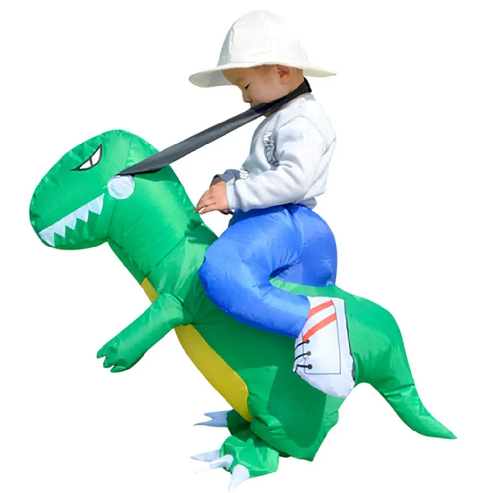 

Kids Inflatable Dinosaur T-Rex Costume Toddler Halloween Blow Up Fancy Dress Up Kindergarten Garden Performance Game