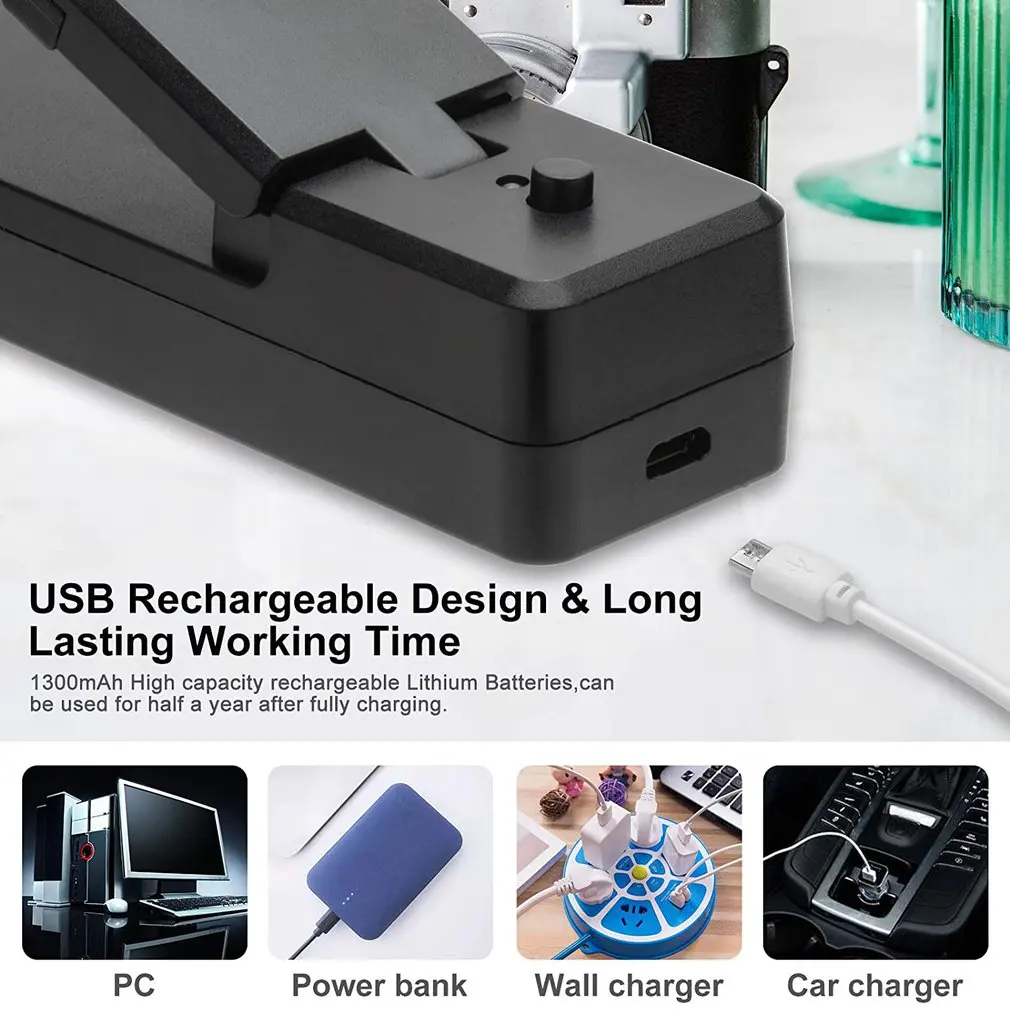 USB зарядка Бытовая пластиковая упаковочная машина для закусок | техника