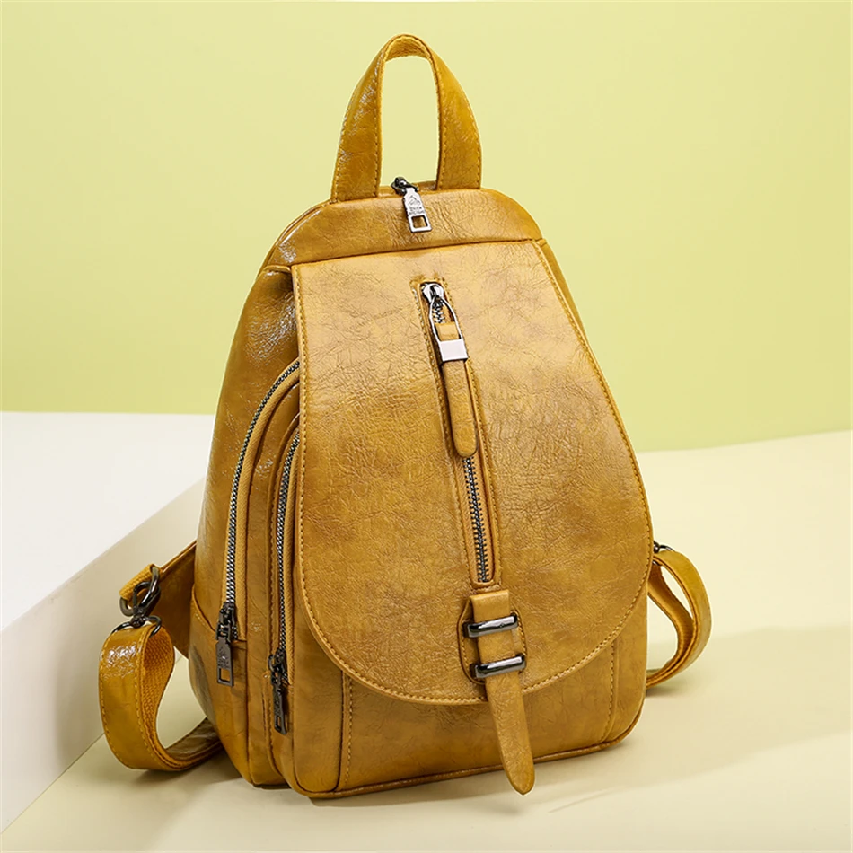 

2020 Summer Style Women Backpack Mochila Feminina Bagpack School Bags for Teenager Girls Luxury Soft Leather Travel Backpack Sac