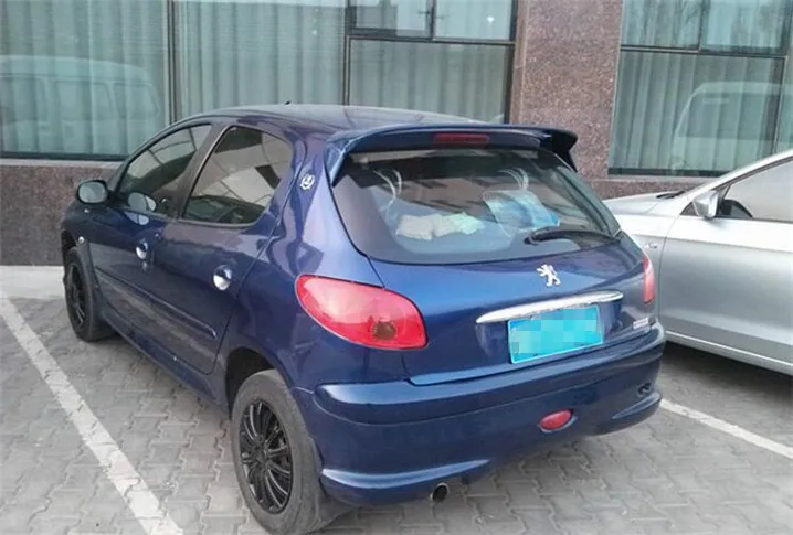 Спойлер для Peugeot 207 спойлер 2006 2013 из АБС пластика заднего крыла автомобиля цветной