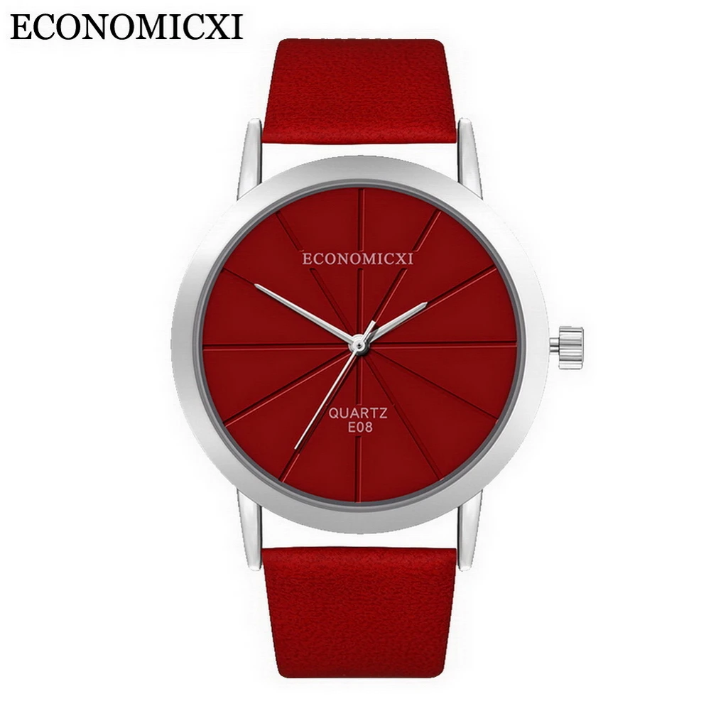 

Quartz Electronic Watch Large Round Dial Leather Strap Wrist Watches Casual Watch Women LXH