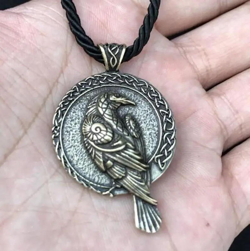 Женское Ожерелье Talisman с животными для мужчин кельтский кулон-ворона узлом |